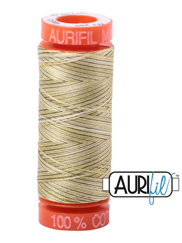 FIL COTON MAKO 50 AURIFIL 4653 Spring Prairie - Petite bobine de 200 mètres