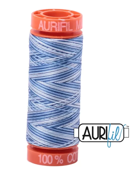 FIL COTON MAKO 50 AURIFIL 4655 Storm at Sea - Petite bobine de 200 mètres