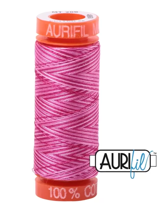 FIL COTON MAKO 50 AURIFIL 4660 Pink Taffy - Petite bobine de 200 mètres