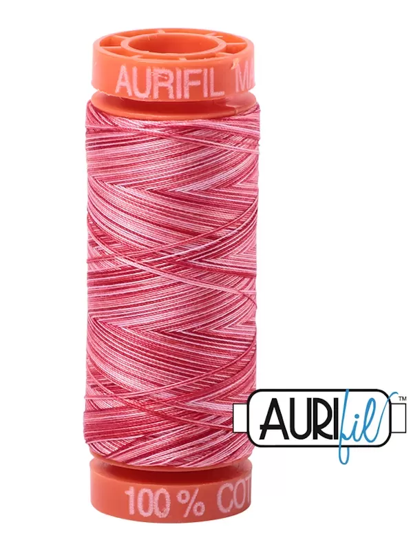 FIL COTON MAKO 50 AURIFIL 4668 Strawberry Parfait - Petite bobine de 200 mètres