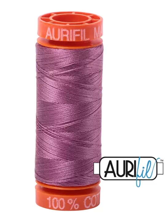 FIL COTON MAKO 50 AURIFIL 5003 Wine - Petite bobine de 200 mètres