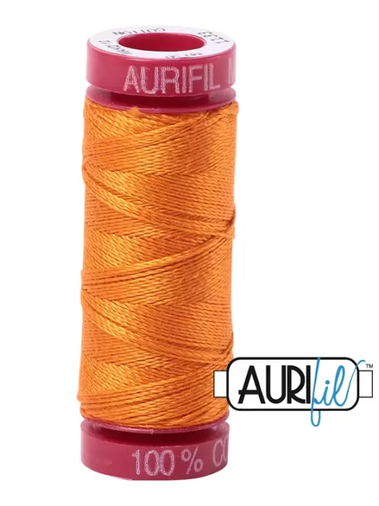 FIL COTON MAKO 12 AURIFIL 1133 Bright Orange - Petite bobine de 50 mètres