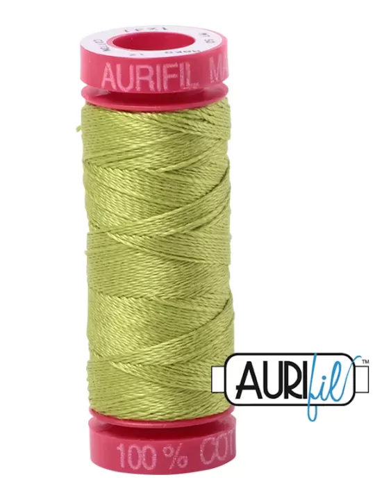 FIL COTON MAKO 12 AURIFIL 1231 Spring Green - Petite bobine de 50 mètres