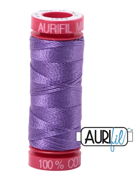 FIL COTON MAKO 12 AURIFIL 1243 Dusty Lavender - Petite bobine de 50 mètres