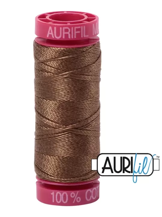 FIL COTON MAKO 12 AURIFIL 1318 Dark Sandstone - Petite bobine de 50 mètres