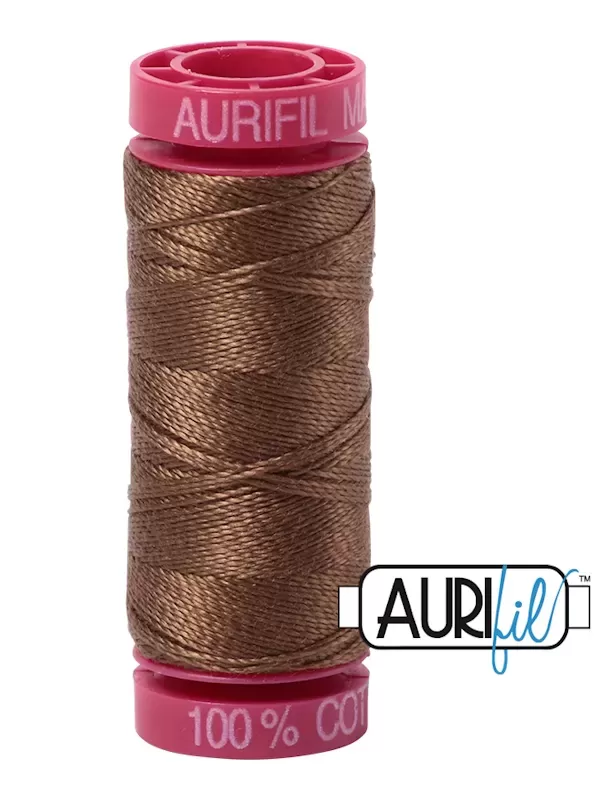 FIL COTON MAKO 12 AURIFIL 1318 Dark Sandstone - Petite bobine de 50 mètres