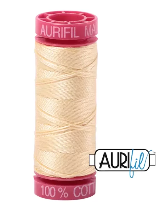 FIL COTON MAKO 12 AURIFIL 2105 Champagne - Petite bobine de 50 mètres