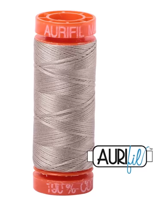 FIL COTON MAKO 50 AURIFIL 5011 Rope Beige - Petite bobine de 200 mètres