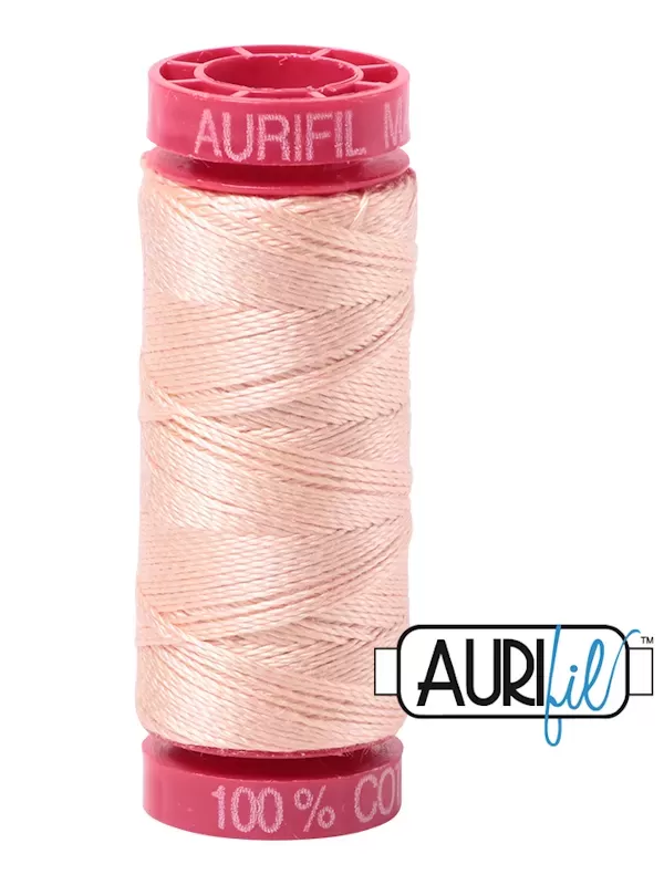 FIL COTON MAKO 12 AURIFIL 2205 Flesh - Petite bobine de 50 mètres