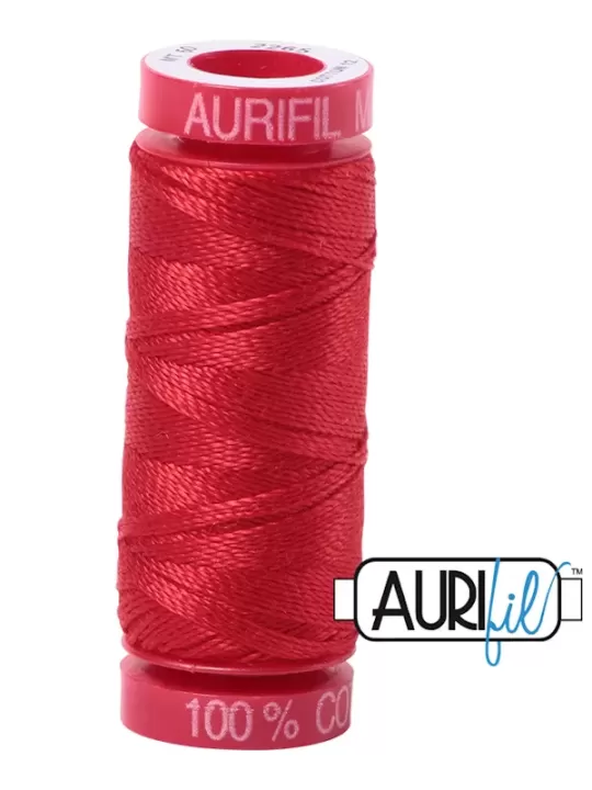 FIL COTON MAKO 12 AURIFIL 2265 Lobster Red - Petite bobine de 50 mètres