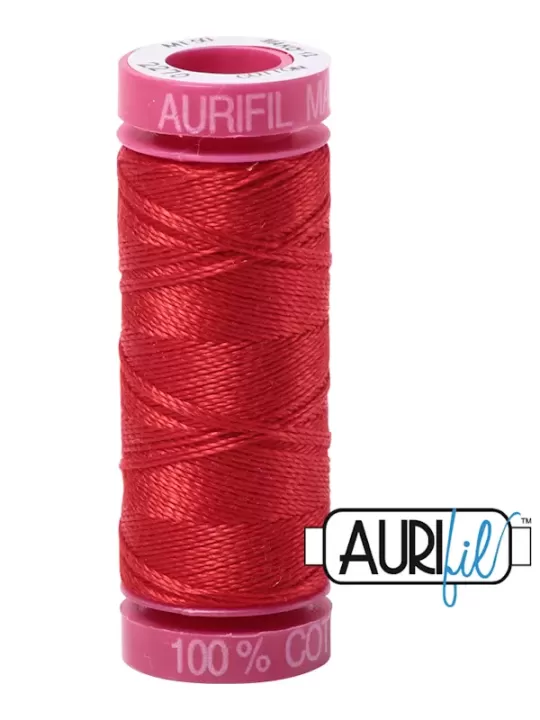 FIL COTON MAKO 12 AURIFIL 2270 Paprika - Petite bobine de 50 mètres