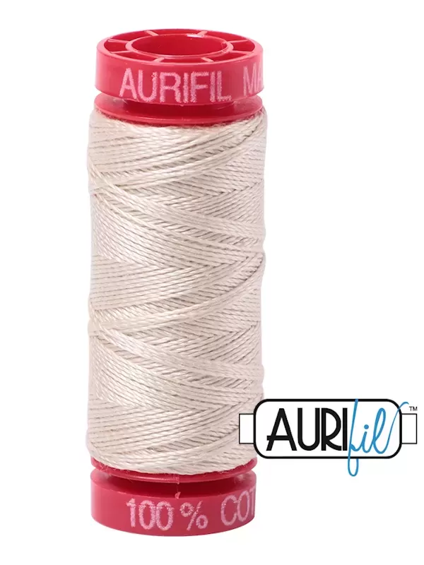 FIL COTON MAKO 12 AURIFIL 2310 Light Beige - Petite bobine de 50 mètres