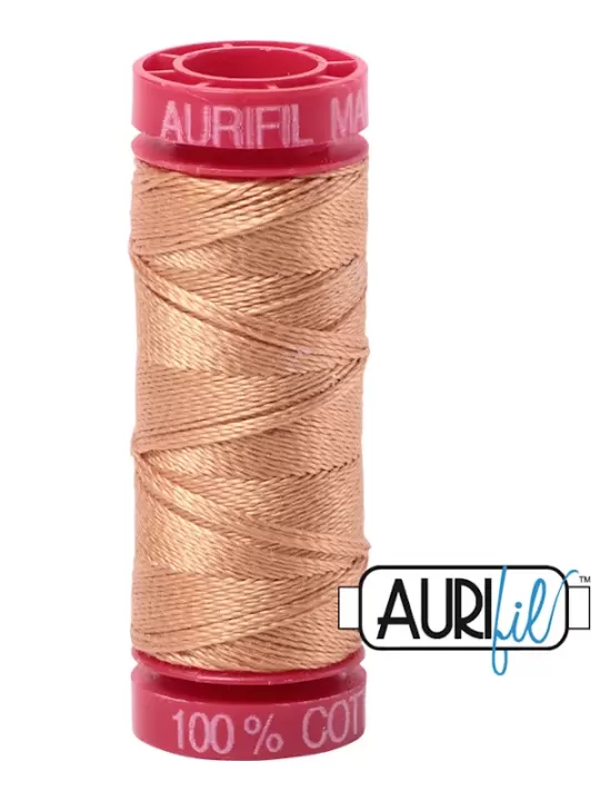 FIL COTON MAKO 12 AURIFIL 2320 Light Toast - Petite bobine de 50 mètres