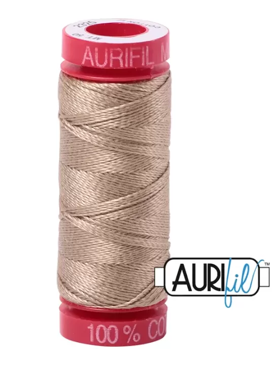 FIL COTON MAKO 12 AURIFIL 2325 Linen - Petite bobine de 50 mètres