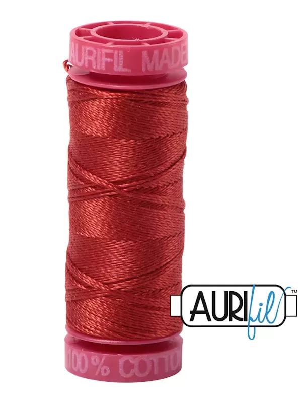 FIL COTON MAKO 12 AURIFIL 2395 Pumpkin Spice - Petite bobine de 50 mètres