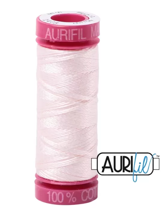 FIL COTON MAKO 12 AURIFIL 2405 Oyster - Petite bobine de 50 mètres