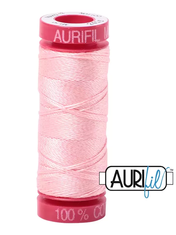 FIL COTON MAKO 12 AURIFIL 2415 Blush - Petite bobine de 50 mètres