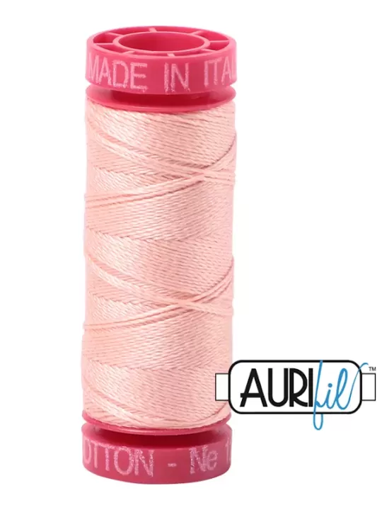 FIL COTON MAKO 12 AURIFIL 2420 Fleshy Pink - Petite bobine de 50 mètres