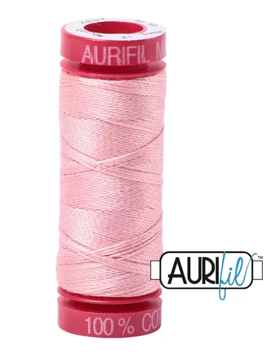 FIL COTON MAKO 12 AURIFIL 2437 Light Peony - Petite bobine de 50 mètres