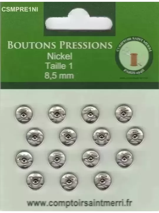 BOUTONS PRESSIONS NICKEL Taille 1