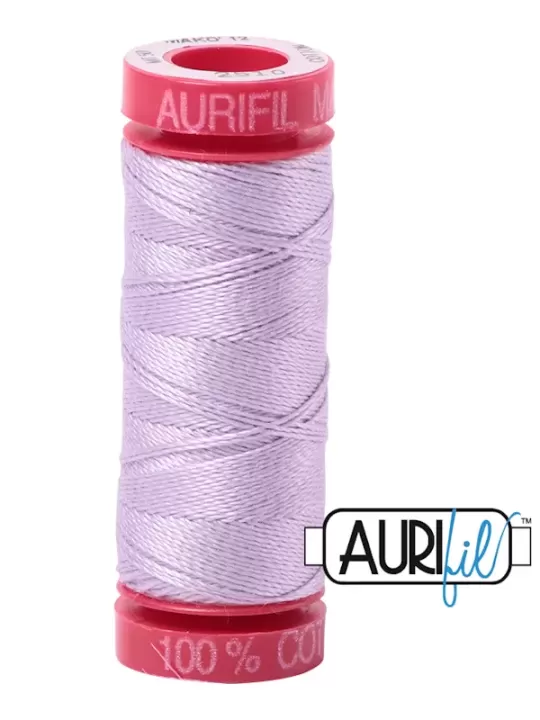 FIL COTON MAKO 12 AURIFIL 2510 Light Lilac - Petite bobine de 50 mètres