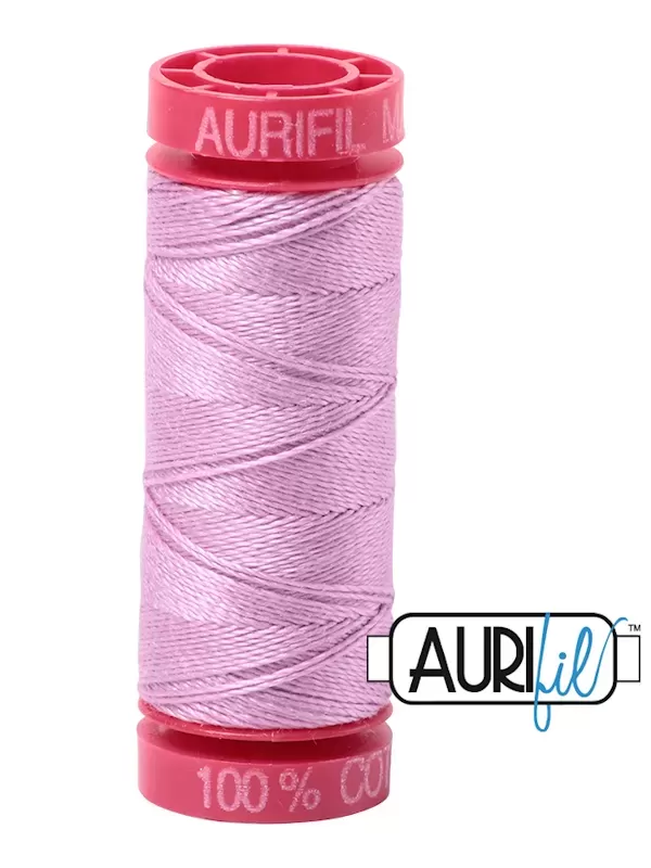 FIL COTON MAKO 12 AURIFIL 2515 Light Orchid - Petite bobine de 50 mètres