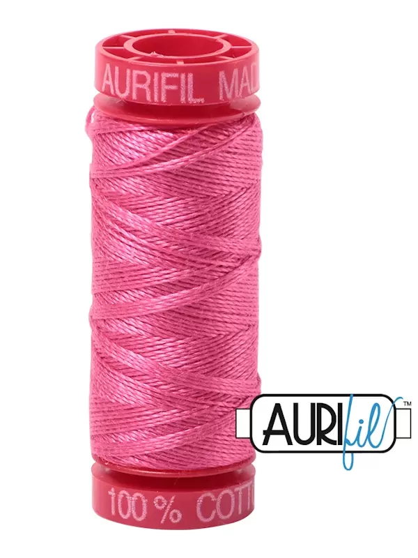 FIL COTON MAKO 12 AURIFIL 2530 Blossom Pink - Petite bobine de 50 mètres