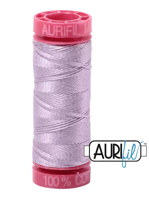 FIL COTON MAKO 12 AURIFIL 2562 Lilac - Petite bobine de 50 mètres