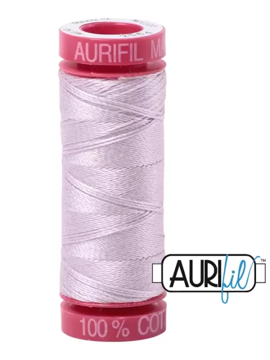 FIL COTON MAKO 12 AURIFIL 2564 Pale Lilac - Petite bobine de 50 mètres