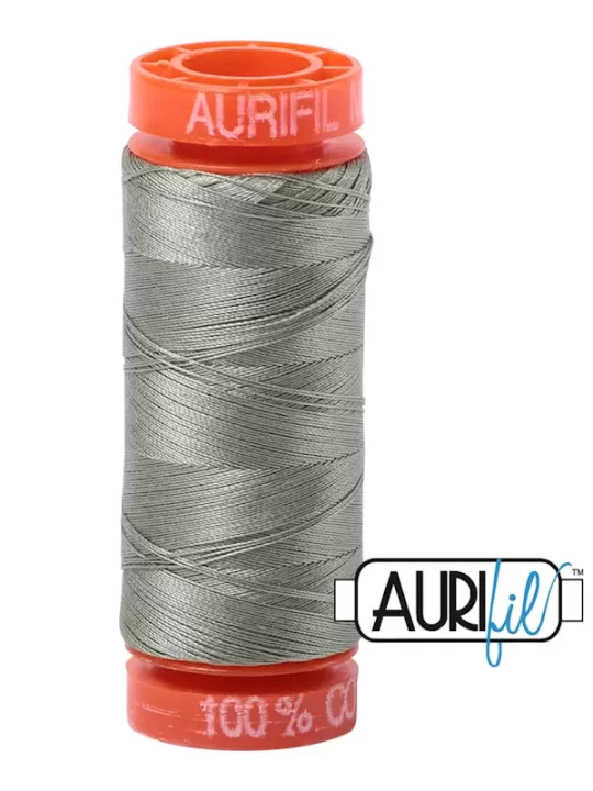 FIL COTON MAKO 50 AURIFIL 5019 Military Green - Petite bobine de 200 mètres