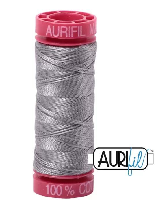 FIL COTON MAKO 12 AURIFIL 2625 Artic Ice - Petite bobine de 50 mètres