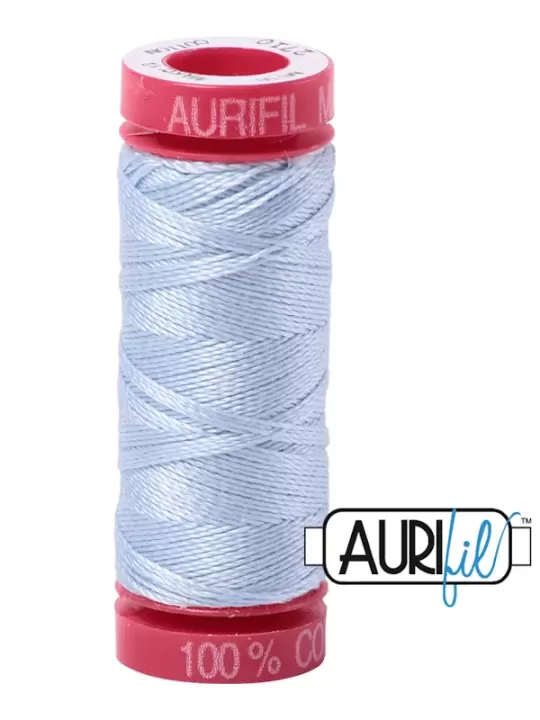 FIL COTON MAKO 12 AURIFIL 2710 Light Robins Egg - Petite bobine de 50 mètres