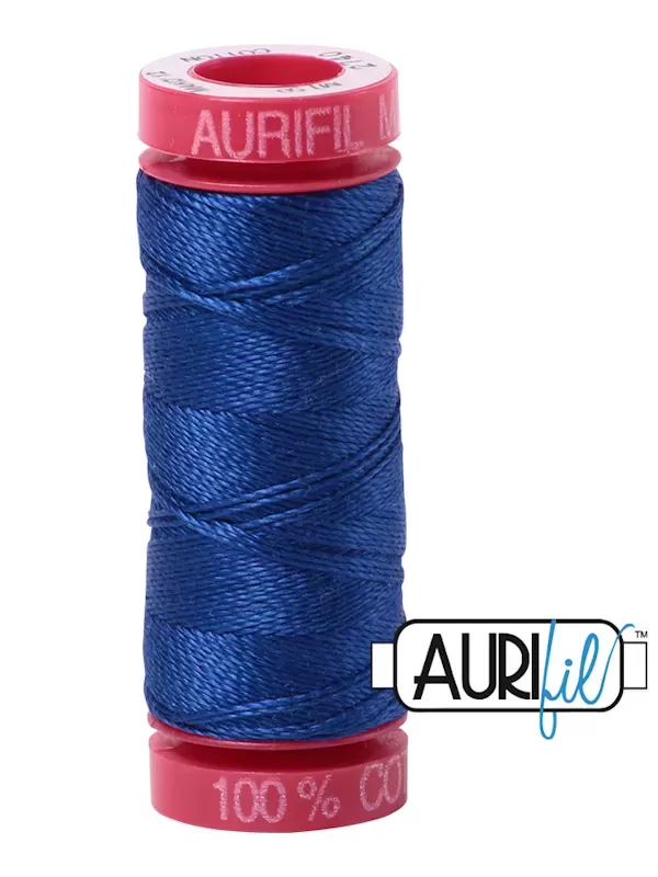 FIL COTON MAKO 12 AURIFIL 2740 Dark Cobalt - Petite bobine de 50 mètres