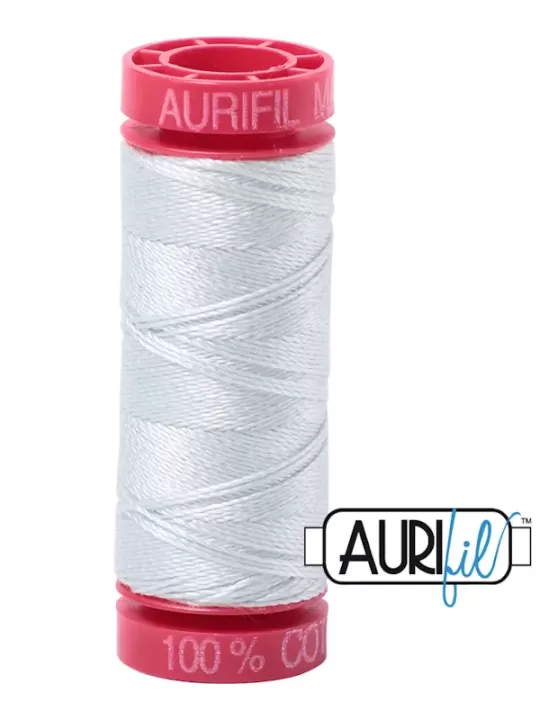 FIL COTON MAKO 12 AURIFIL 2800 Mint Ice - Petite bobine de 50 mètres