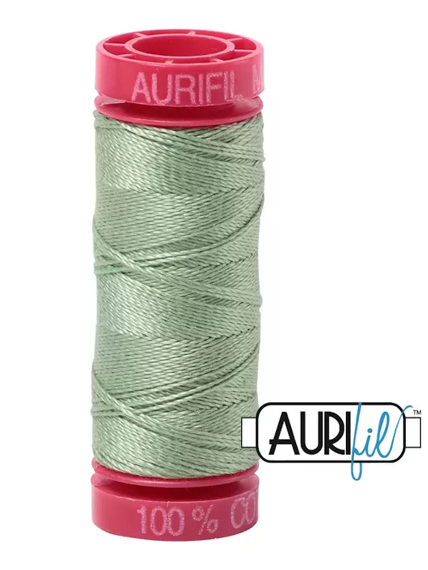 FIL COTON MAKO 12 AURIFIL 2840 Loden Green - Petite bobine de 50 mètres