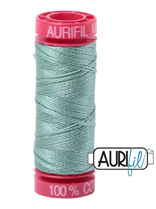 FIL COTON MAKO 12 AURIFIL 2845 Light Juniper - Petite bobine de 50 mètres