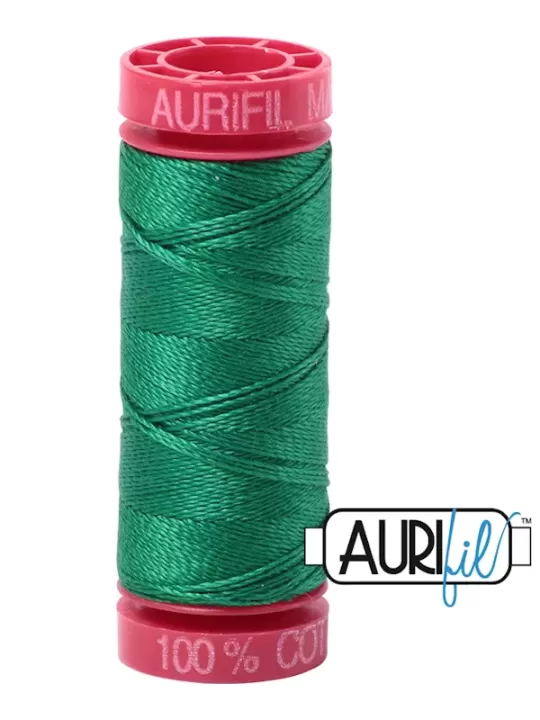 FIL COTON MAKO 12 AURIFIL 2870 Green - Petite bobine de 50 mètres