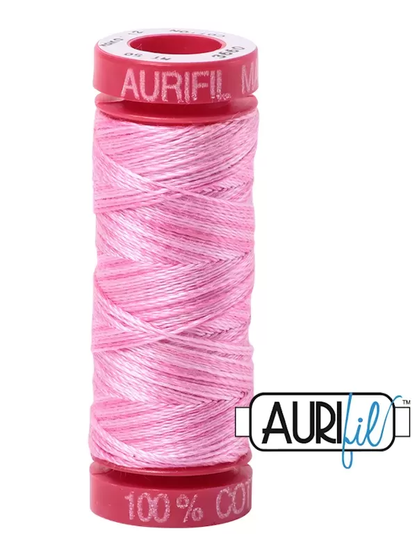 FIL COTON MAKO 12 AURIFIL 3660 Bubblegum - Petite bobine de 50 mètres