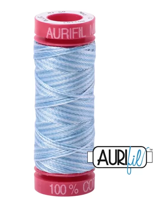 FIL COTON MAKO 12 AURIFIL 3770 Stonewashed Denim - Petite bobine de 50 mètres