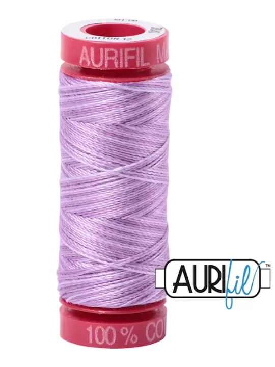 FIL COTON MAKO 12 AURIFIL 3840 French Lilac - Petite bobine de 50 mètres