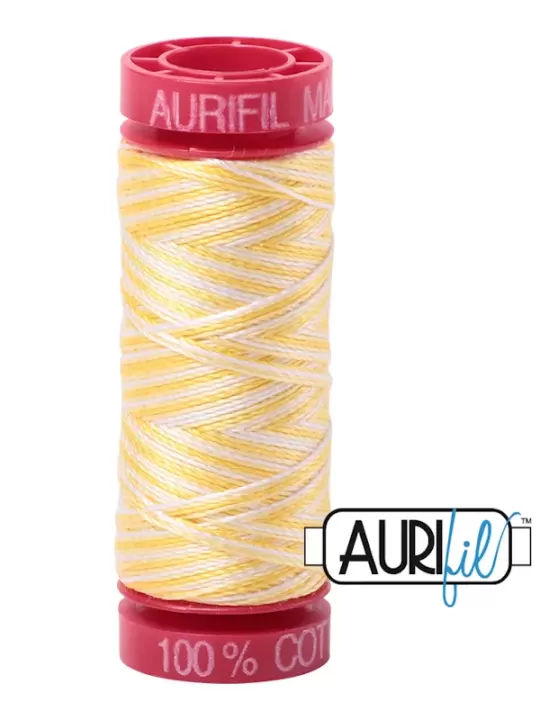 FIL COTON MAKO 12 AURIFIL 3910 Lemon Ice - Petite bobine de 50 mètres