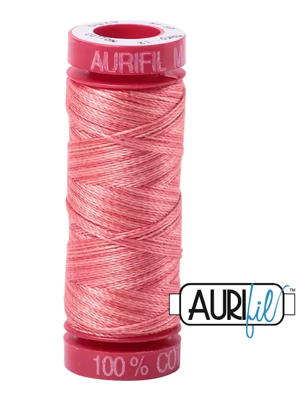 FIL COTON MAKO 12 AURIFIL 4250 Flamingo - Petite bobine de 50 mètres