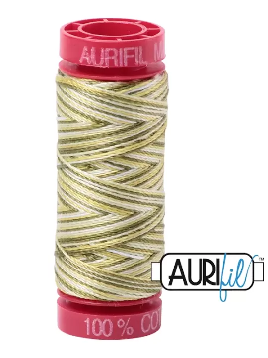 FIL COTON MAKO 12 AURIFIL 4653 Spring Prairie - Petite bobine de 50 mètres