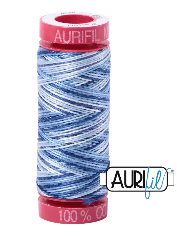 FIL COTON MAKO 12 AURIFIL 4655 Storm at Sea - Petite bobine de 50 mètres