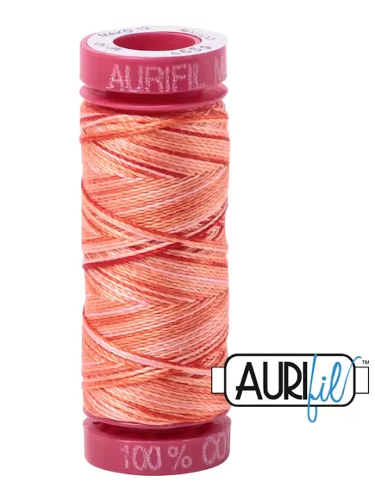 FIL COTON MAKO 12 AURIFIL 4659 Mango Mist - Petite bobine de 50 mètres