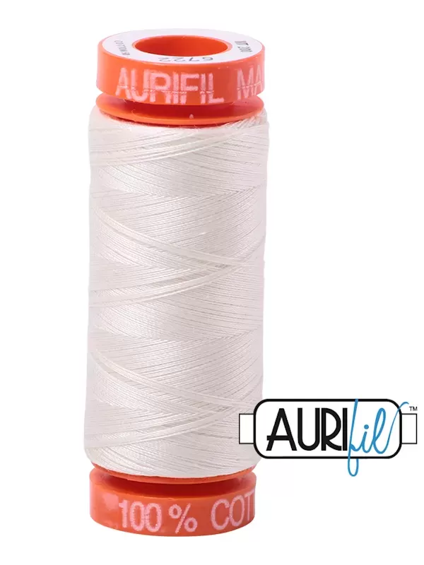 FIL COTON MAKO 50 AURIFIL 6722 Sea Biscuit - Petite bobine de 200 mètres