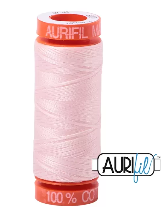 FIL COTON MAKO 50 AURIFIL 6723 Fairy Floss - Petite bobine de 200 mètres