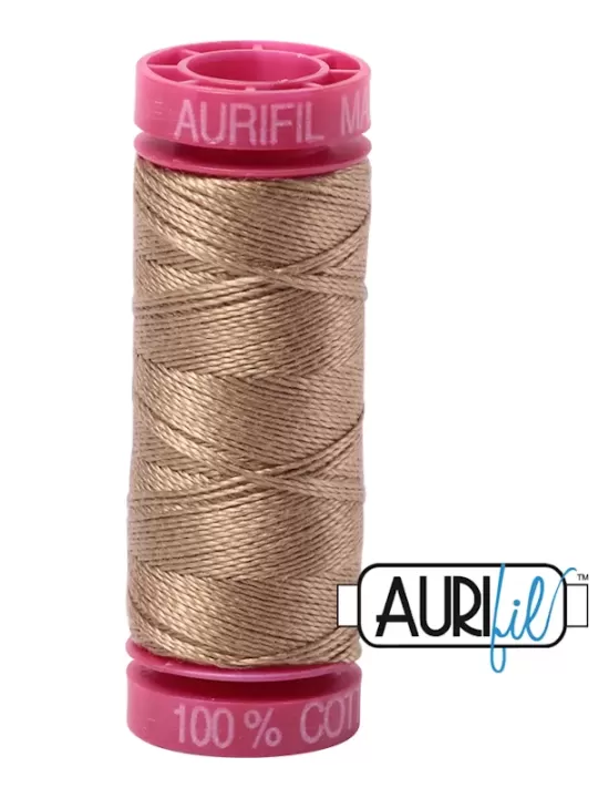 FIL COTON MAKO 12 AURIFIL 6010 Toast - Petite bobine de 50 mètres