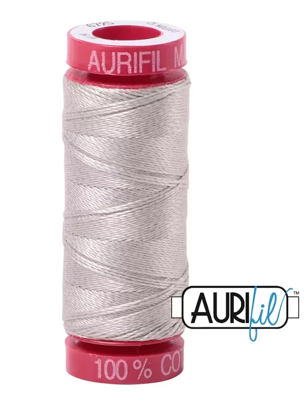 FIL COTON MAKO 12 AURIFIL 6725 Moondust - Petite bobine de 50 mètres