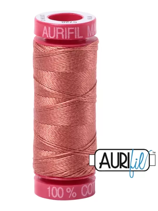 FIL COTON MAKO 12 AURIFIL 6728 Cinnabar - Petite bobine de 50 mètres